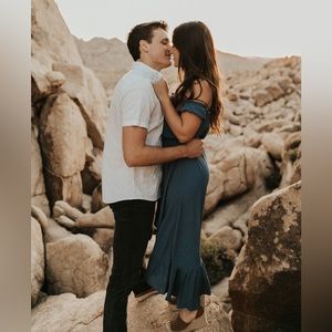 Boho flowy high low dress